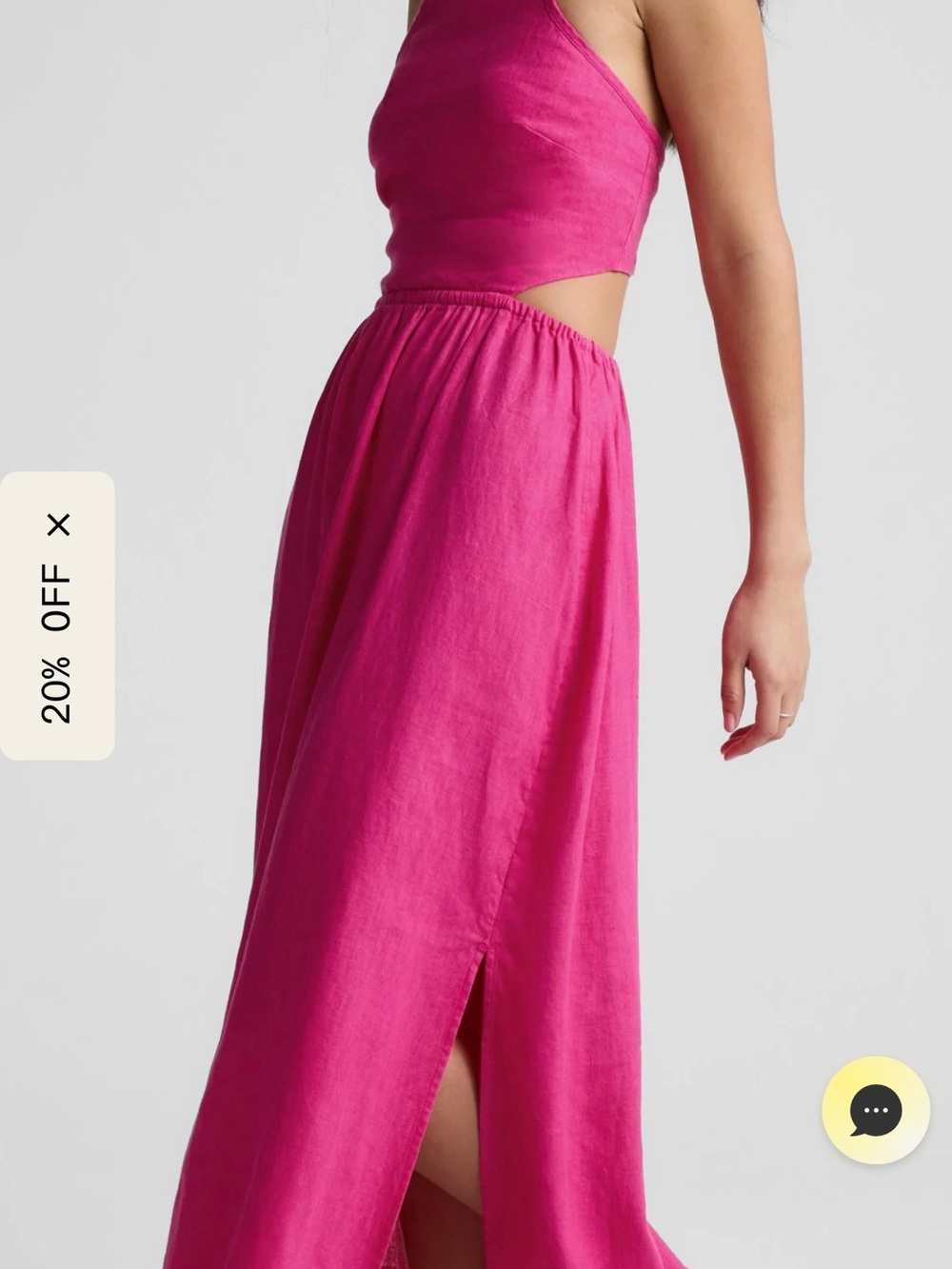Beyond Yoga SoftWash Linen Halter Dress